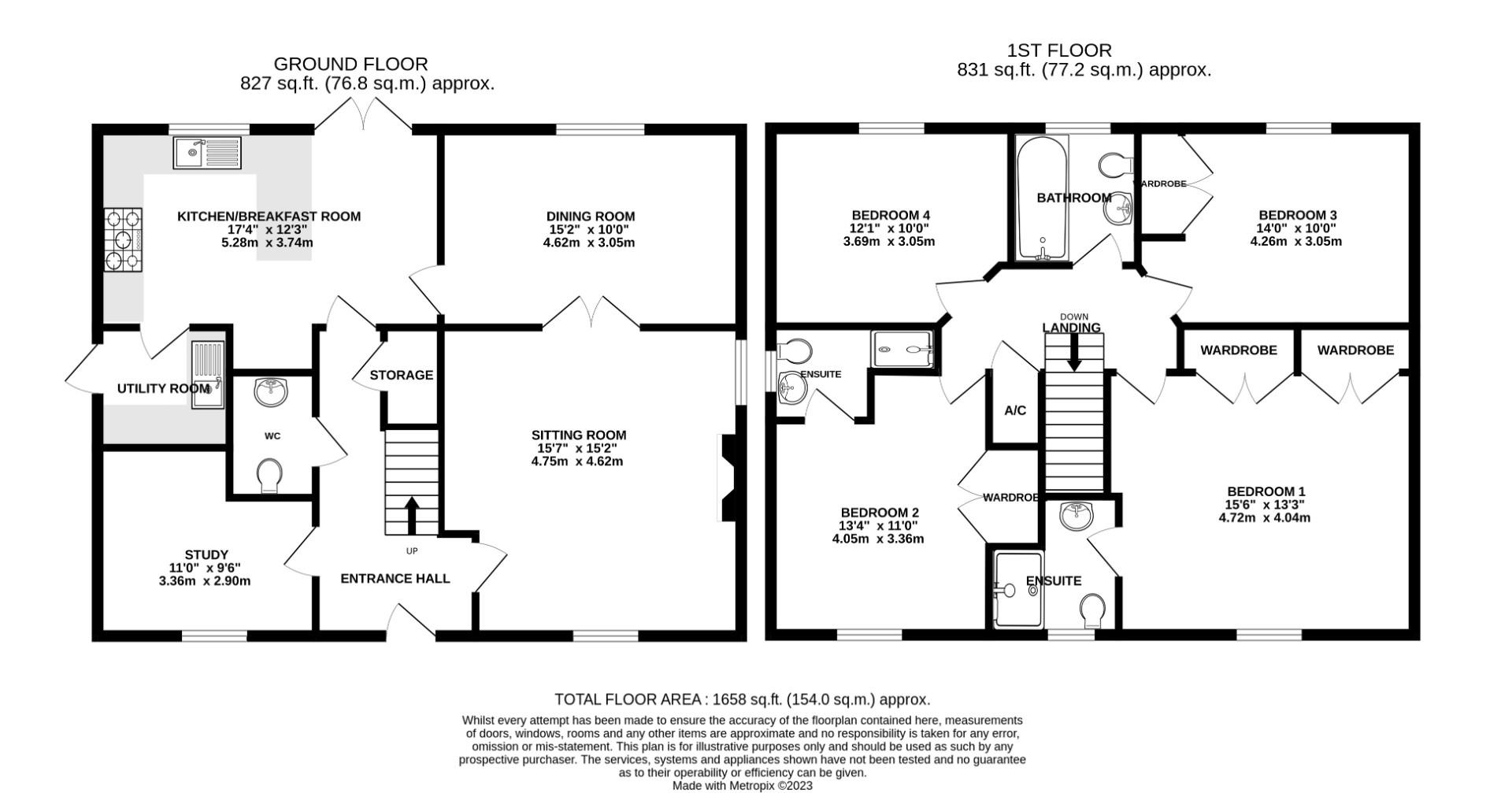Floorplans For Minnow Way, Mulbarton, Norwich