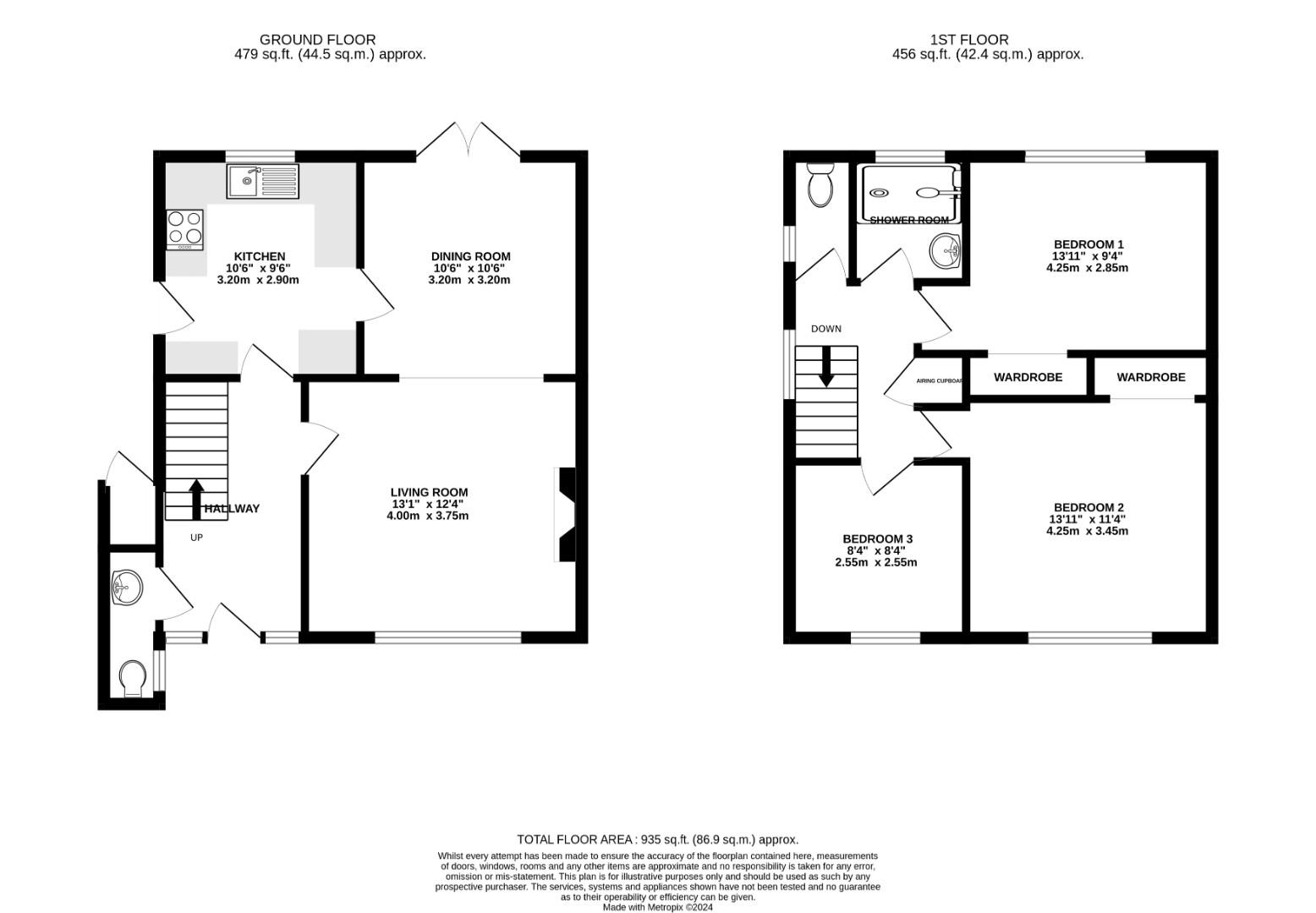 Floorplans For Rocelin Close, Norwich