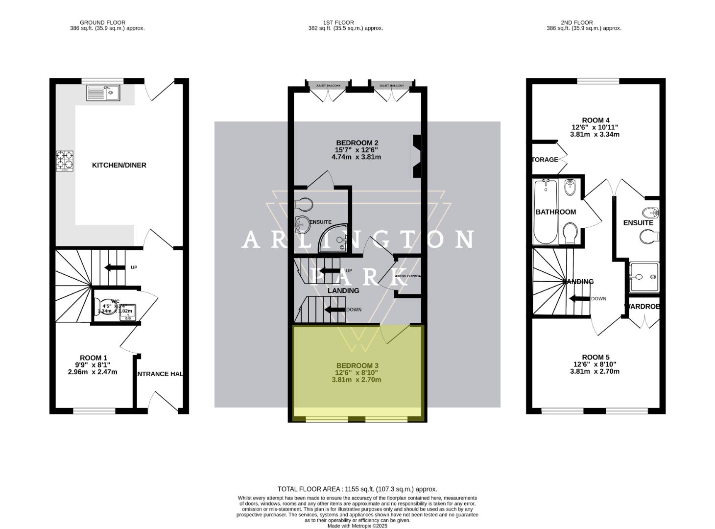 Floorplans For ROOM 3 - 77 Copenhagen Way, Norwich