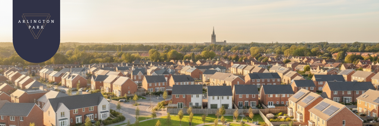A cityscape view of Norwich, England, showing historic buildings and modern development.